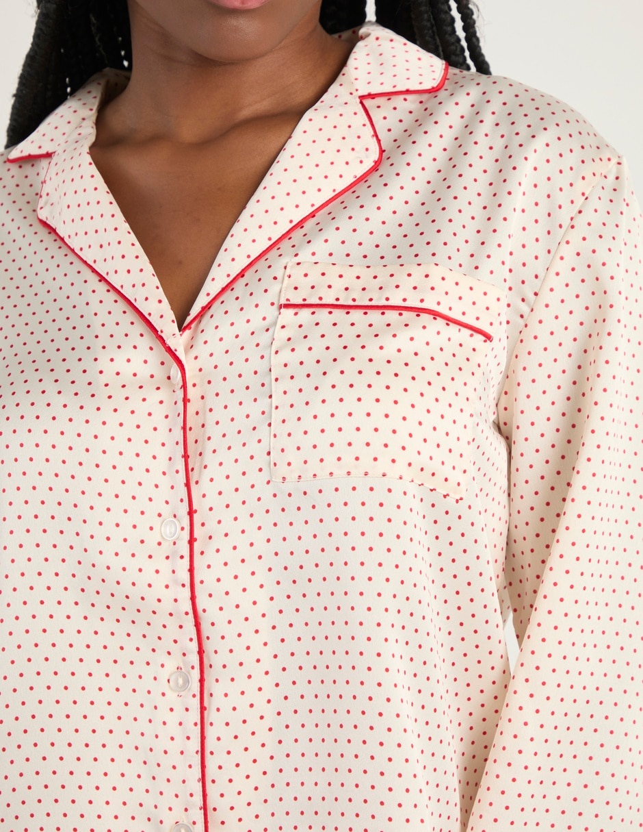 Playera pijama estampado microprint para mujer 4
